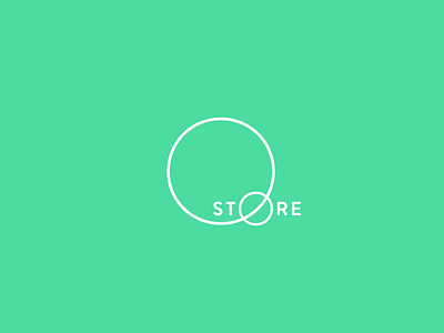 Q Store clean logo minimal oneliner shop smart smooth store storelogo