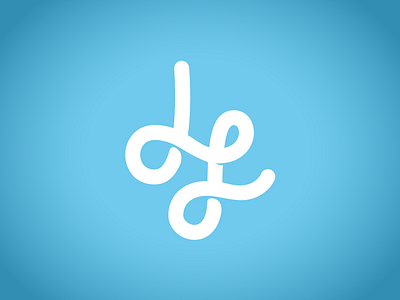 DJ logo dynamic initials lettering logo minimal oneline personal smooth