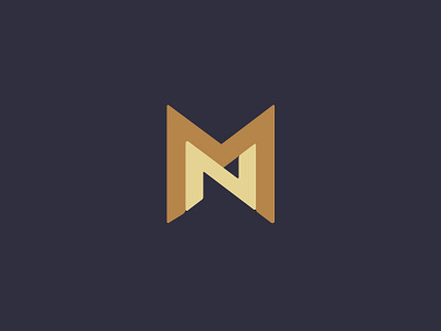 MONO MN clean initials logo minimal mn monogram negativespace