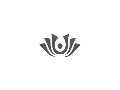Yoga trial clean draft flower logo meditation minimal symbol yoga