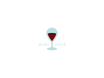 Wine Tour clean logo minimal pinpoint simple wine winelogo winespot winetour