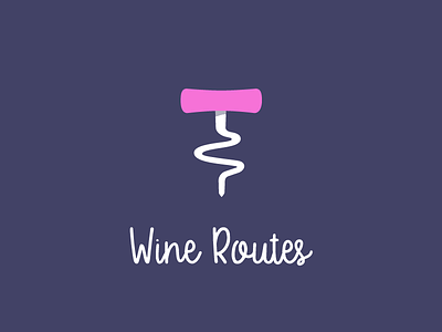 Wine Routes 2 clean logo rebound routes simple smartlogo wine winelogo