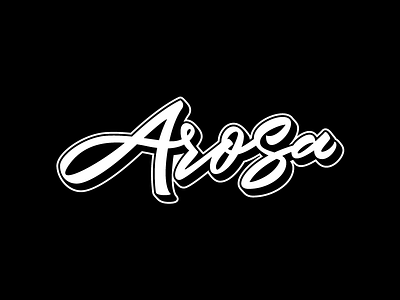 Arosa arosa brushpen brushscript customlettering illustration lettering logo logotype script switzerland