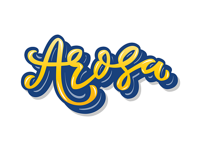 Arosa colors arosa brushpen customtype lettering ligatures logotype script typography