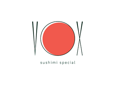 Vox sushimi clean japan logo logotype minimal smart sushi sushimi