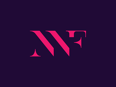 NWF clean design logo minimal serif logo simple symbol typography