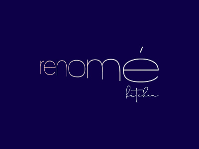 Renomé restaurant & kitchen logo exclusive logo logo design logodesign logodraft logotype renome renomekitchen renomé restaurantlogo typography