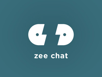 zee chat chat communications faces logo negative space talk z zee