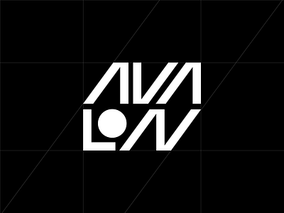 Avalon avalon grid logo logo logotype minimal oblique sleek smooth typogaphy