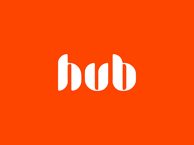 hub hub logo logodesign logotype minimal simple smooth symbol typography