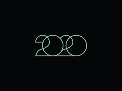 2020 2020 illustration lines minimal newyear numbers smooth typography vector