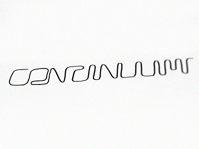 Continuum Sketch black font handwritten infinity ink lettering line pigma type typography