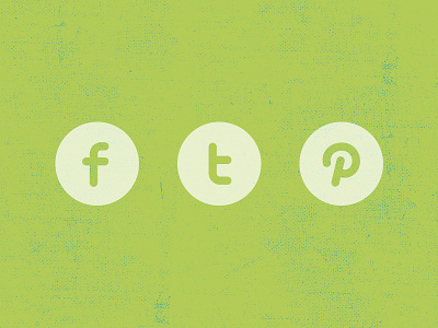 Freebie | Three Social Icons circle download facebook flat free freebie get green icon icons pinterest psd social stroke twitter