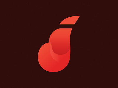 j (WIP) bright gradient logo motion red
