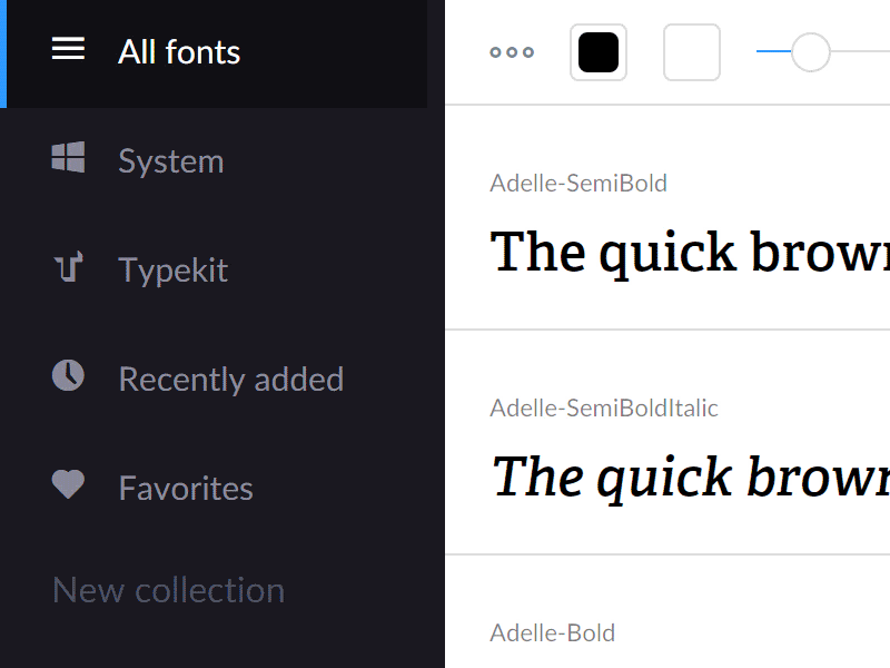 fontbase font manager