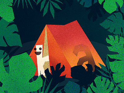 Illustration for FontBase 2 fire font fontbase free funny jungle leaves manager tent