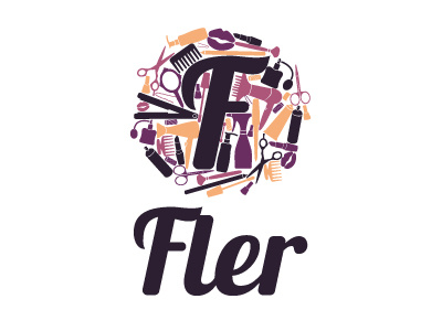 Fler Logo beauty items logo typography violet