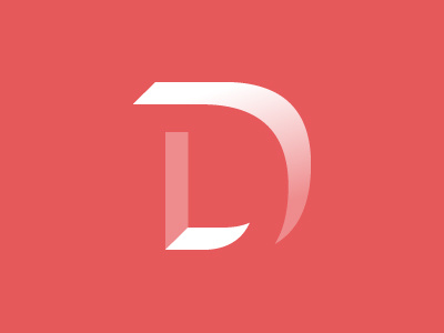Personal Mark d dominik levytskyi logo negative space personal pink