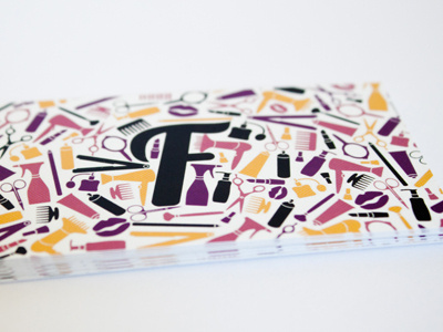 Fler Visit Cards beauty colorful design fler logo salon typography