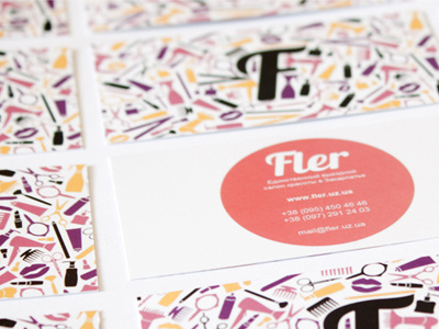Another Bunch of Visit Cards beauty colorful design fler logo salon typography