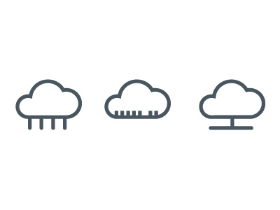 CPU, RAM & HDD Clouds cloud computers drag fun hosting icons illustration panel web