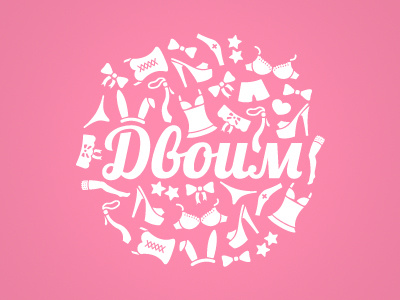 Dvoim.ru Logo bunny ears dominik levytskyi erotic funny items logo love pink shop stars typography website woman