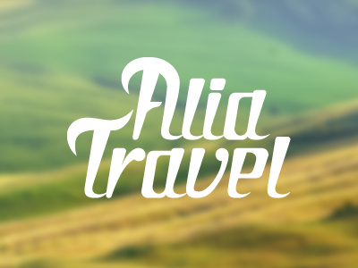 Alia Travel Work in progress alia dominik levytskyi green logo planes travel typography wip