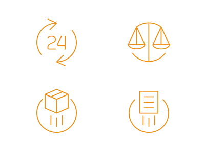 Circled Icons circle colorful custom design drawing fun icons orange ui vector web