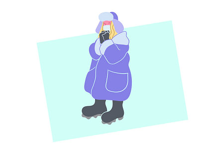 winter coat adobe illustrator illustraion procreate