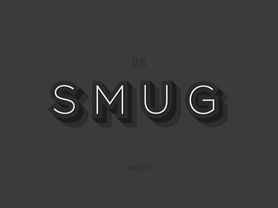 Be SMUG black on black brand identity marketing typography