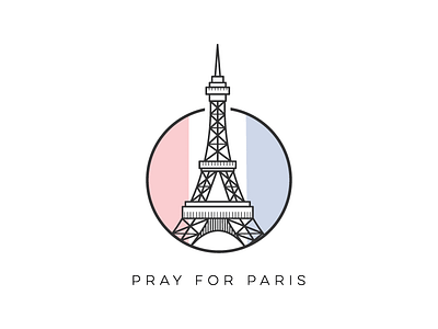 Pray For Paris eiffel tower france illustration paris vector