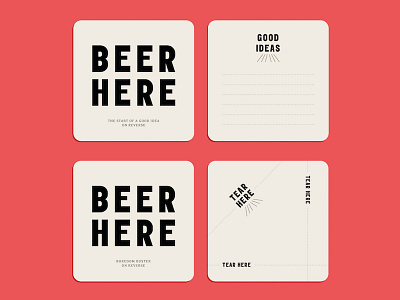 The Draft House Beer Mat's beer branding design flat illustration type typography vector