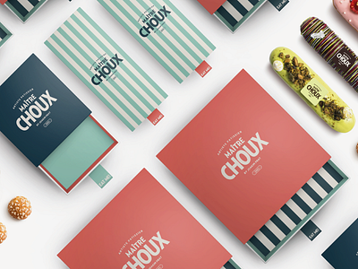 MAÎTRE CHOUX BRAND IDENTITY CONCEPT branding cake illustration logo packaging pastries typography
