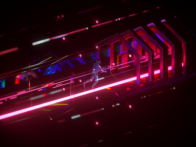 Voyage 3d beams c4d cinema 4d laser light rays octane refraction space