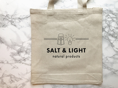 Salt & Light Logo Tote design logo photoshop typography vector