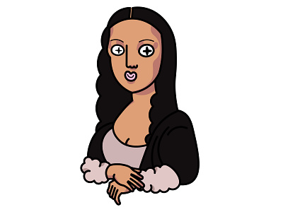 Mona Lisa character character design characterdesign design flat illustration illustrator vector