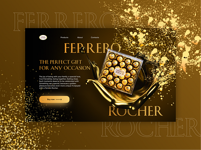 Ferrero Rocher banner design food product design