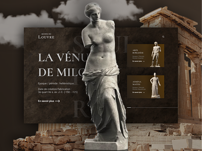 Musee de Louvre exposition museum ui design
