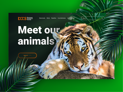 Concept for zoological society animals banner design ui design zoo