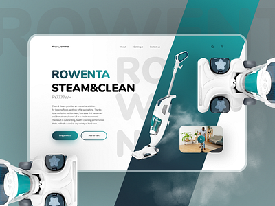 Rowenta steam&clean banner product design rowenta ui design