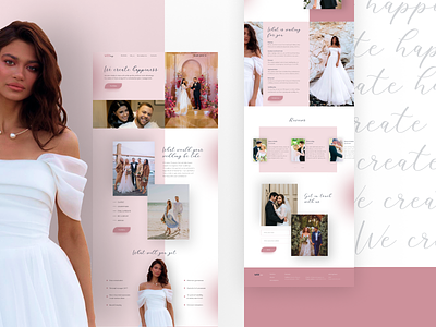 Wedding agency corporate web site design ui design wedding agency