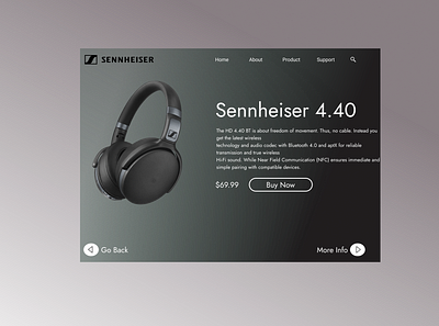 Sennheiser Headphones figma headphones website