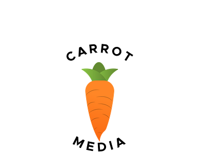 Carrot media design illustration logo typography