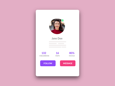 User Profile Card - Travel App ✈️ app branding design typography ui ux web website