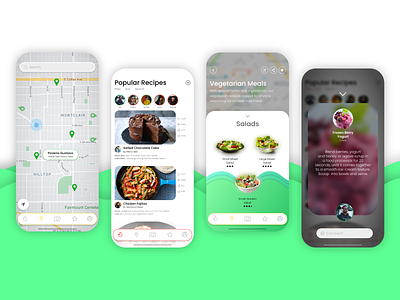 Food App Design app design food food app ui vector