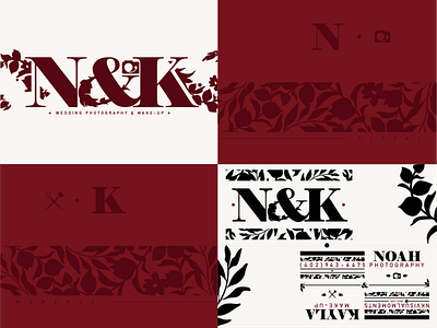 N&K Identity Draft branding branding and identity design floral idenity illustration local business logo makeup nebraskadesigner photography support local artists