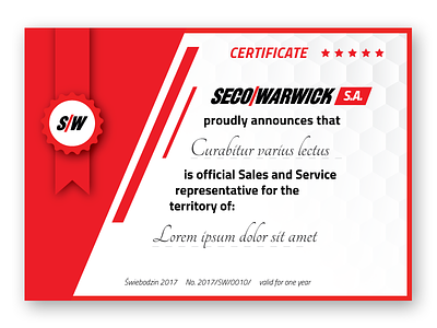Red Certificate branding certificat certificate certificate template corporate identity red certificate secowarwick