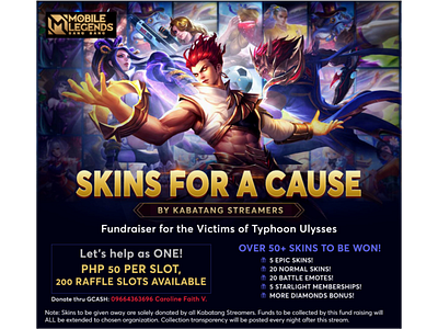 Game Ads Skins for a cause design graphic design