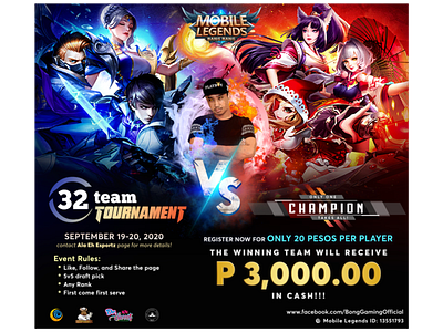 Game Ads PapaP tournament design graphic design