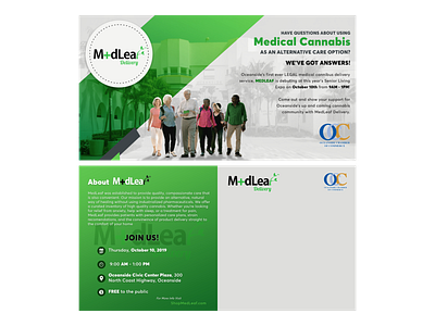 Printed Ads medleaf postcard design graphic design